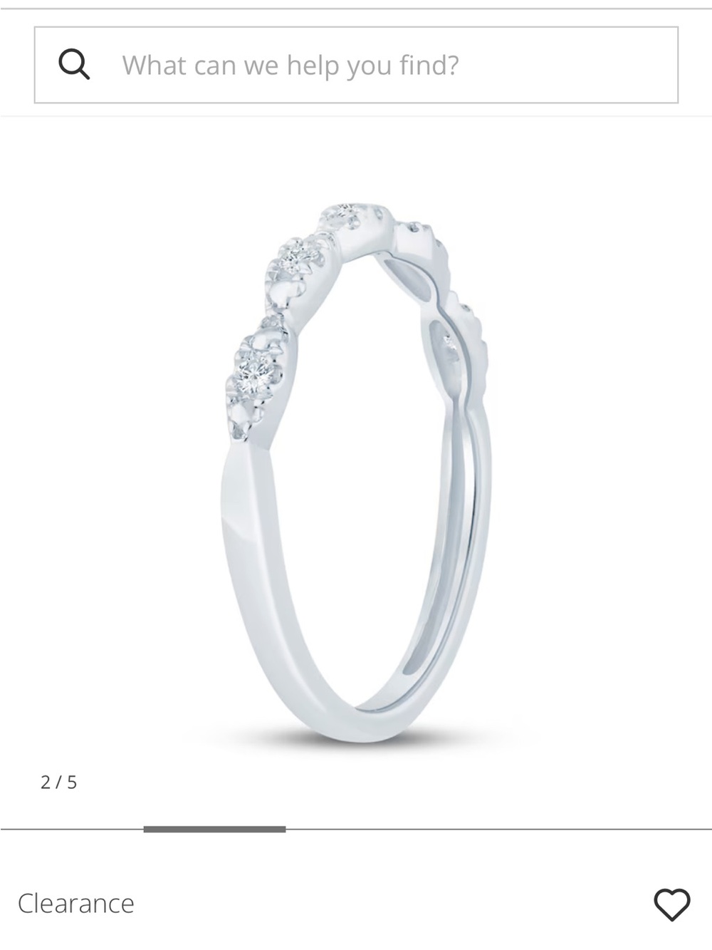 Kay Jewelers Silver Diamond Accent Stackable Ring